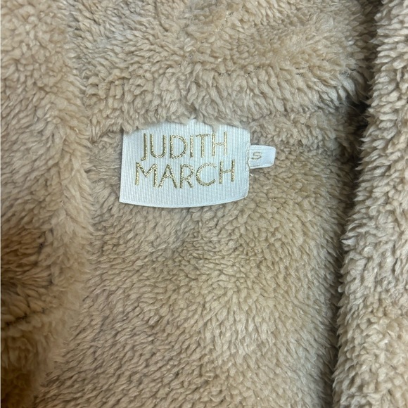 Judith March Brown Fleece Lined Vest Designer Faux Fur Checkered Design Size S - Picture 8 of 8